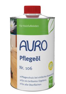 AURO Pflegeöl Nr. 106 (1 L Dose) – naturfarbenes Holzpflegeöl für Möbel und Fußböden