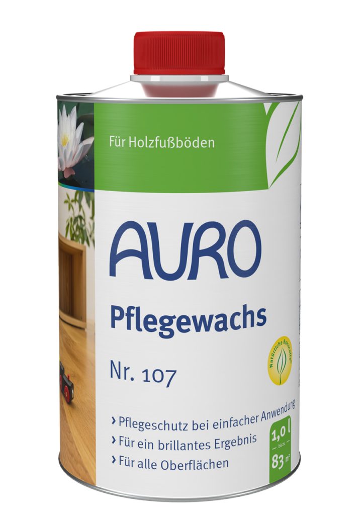 AURO Pflegewachs Nr. 107, 1 Liter, Bio-Siegel, für gewachste Holzmöbel und Korkböden.