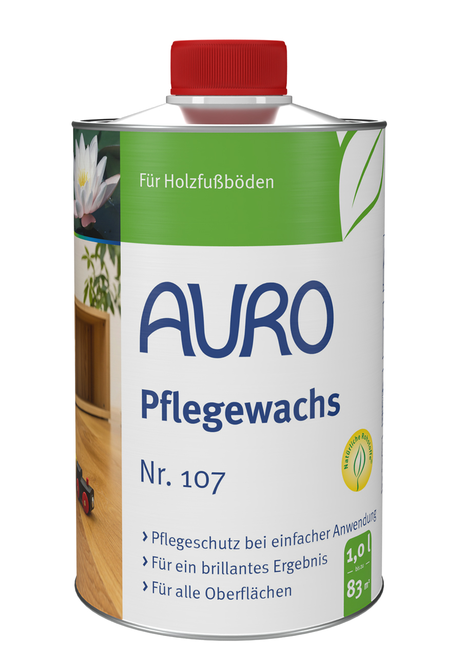 AURO Pflegewachs Nr. 107, 1 Liter, Bio-Siegel, für gewachste Holzmöbel und Korkböden.