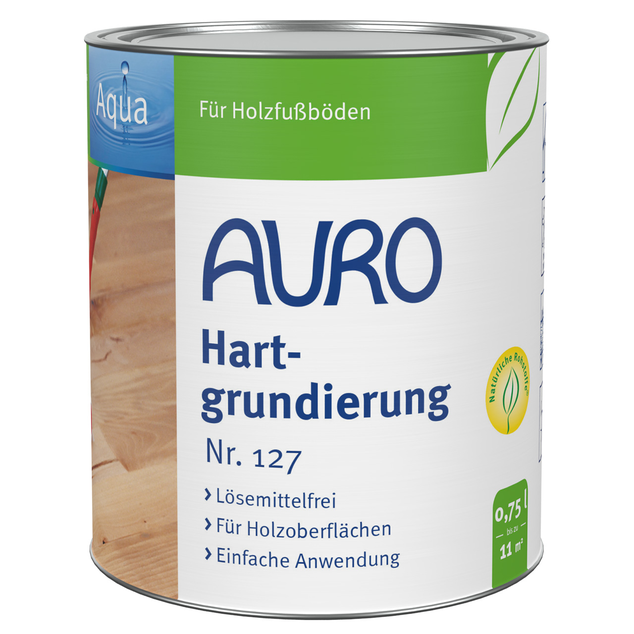 AURO Hartgrundierung Nr. 127, 0,75 Liter Dose, lösemittelfreie Holzgrundierung, Naturfarben