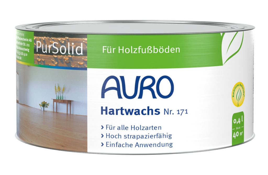 AURO Hartwachs Nr. 171 in 0,4 Liter Dose, lösemittelfreies Naturwachs für Holzoberflächen.
