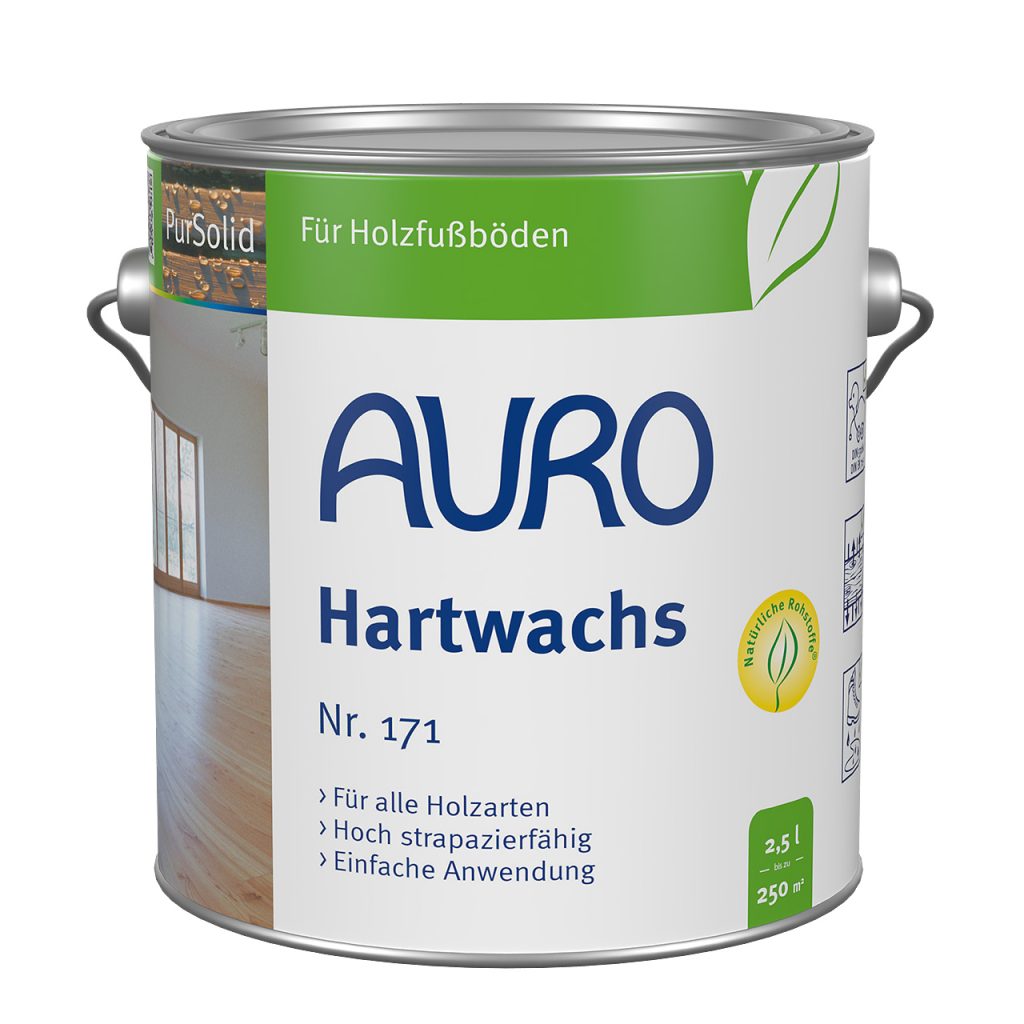 AURO Hartwachs Nr. 171 in 2,5 Liter Dose, PurSolid-Naturwachs für Holzböden und Möbel.