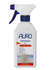 AURO Schimmel-Stop Nr. 413 als 0,5 Liter Sprühflasche mit weißem Etikett zur Nachbehandlung bei Schimmel