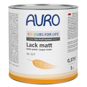 AURO COLOURS FOR LIFE Lack, matt Nr. 517 in 0,375 Liter Dose mit weißem Etikett
