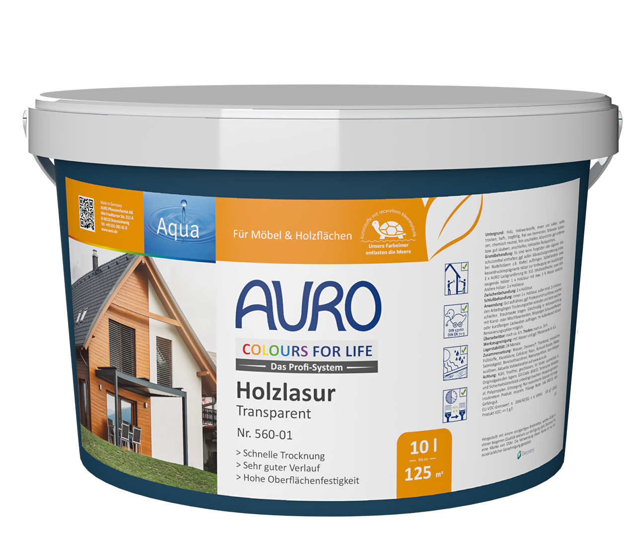 Lasurbürste oval, helle Chinaborste mit Polyester