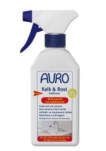 AURO Kalk- und Rostentferner Nr. 654, 0,5 Liter Sprühflasche, beseitigt Kalk und Rost schnell, ideal für Küche, Bad und Garage.