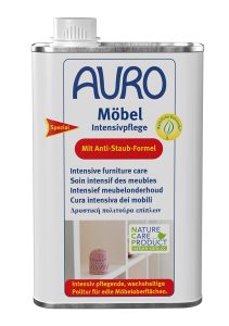 AURO Möbel-Intensivpflege Nr. 662, 0,5 Liter Blechflasche, wachshaltige Politur für Holzmöbel, farbvertiefend & antistatisch.